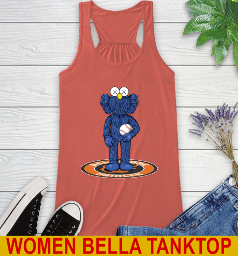 MLB Baseball Baltimore Orioles Kaws Bff Blue Figure Shirt Racerback Tank 4