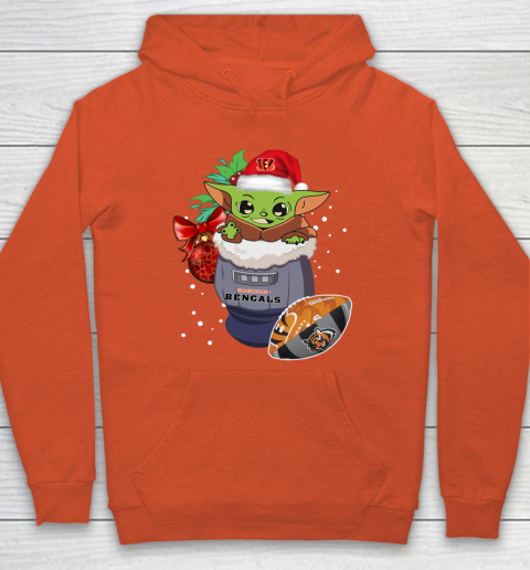 Cincinnati Bengals Christmas Baby Yoda Star Wars Funny Happy NFL Hoodie 5