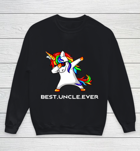 Funny Best Uncle Ever Dabbing Unicorn Youth Sweatshirt