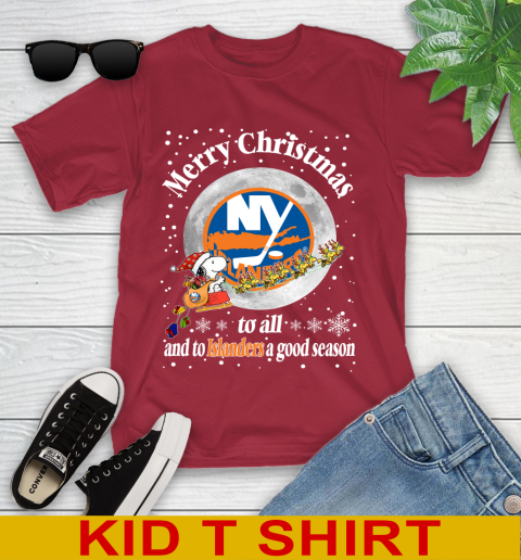 New York Islanders Merry Christmas To All And To Islanders A Good Season NHL Hockey Sports Youth T-Shirt 12