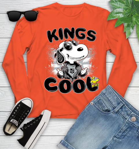 NHL Hockey Los Angeles Kings Cool Snoopy Shirt Youth Long Sleeve 3