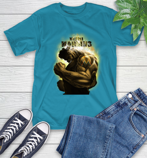 Miami Marlins MLB Baseball Hulk Marvel Avengers Sports T-Shirt 9