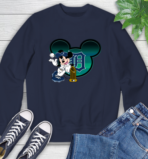 MLB Detroit Tigers The Commissioner's Trophy Mickey Mouse Disney Sweatshirt 3