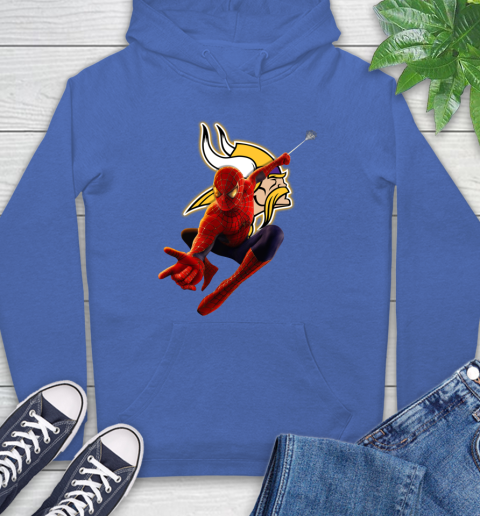 NFL Spider Man Avengers Endgame Football Minnesota Vikings Hoodie 9
