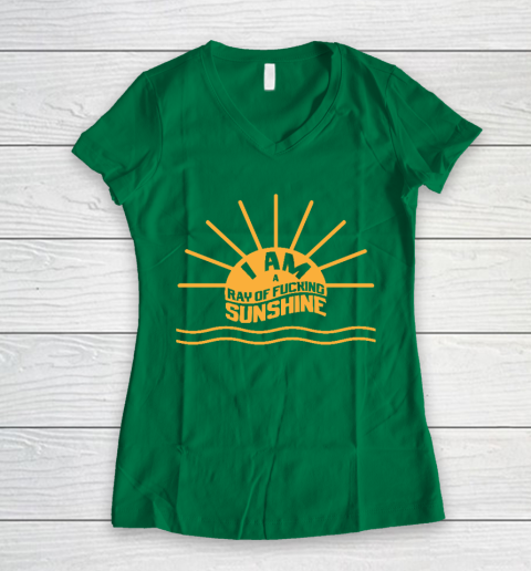 I am a Ray of fucking Sunshine Women's V-Neck T-Shirt 3