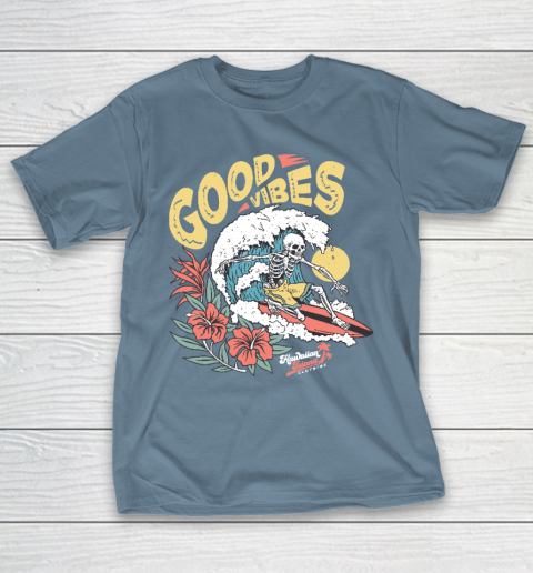 Good Vibes Skeleton Surfer T-Shirt 6