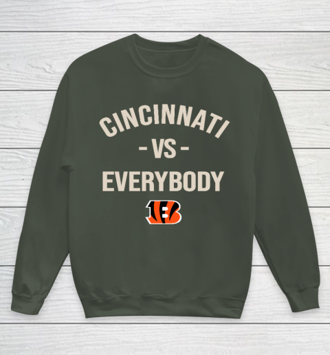 Cincinnati Bengals Vs Everybody Youth Sweatshirt 8
