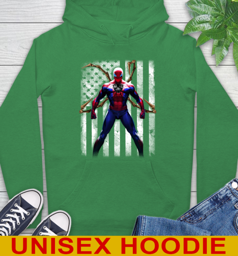 NBA Basketball Brooklyn Nets Spider Man Avengers Marvel American Flag Shirt Hoodie 8