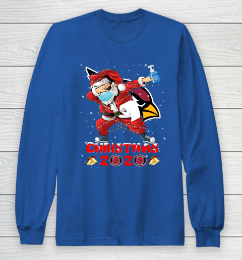 Arizona Cardinals Funny Santa Claus Dabbing Christmas 2020 NFL Long Sleeve T-Shirt 6