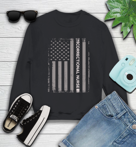 Nurse Shirt Correctional Nurse Shirt American Flag Vintage T Shirt Sweatshirt