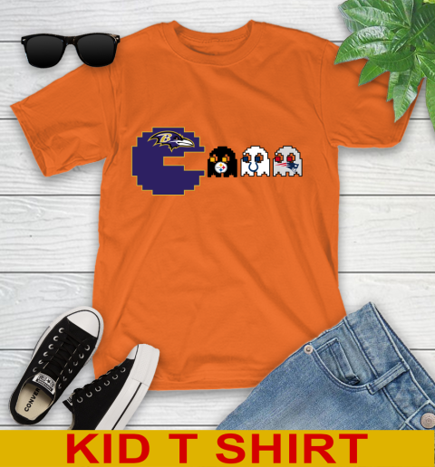 Baltimore Ravens NFL Football Pac Man Champion Youth T-Shirt 7