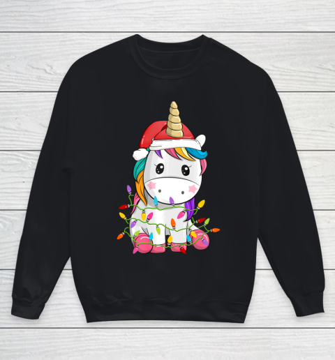 Unicorn Tree Christmas Sweater Xmas Pet Animal Lover Gifts Youth Sweatshirt