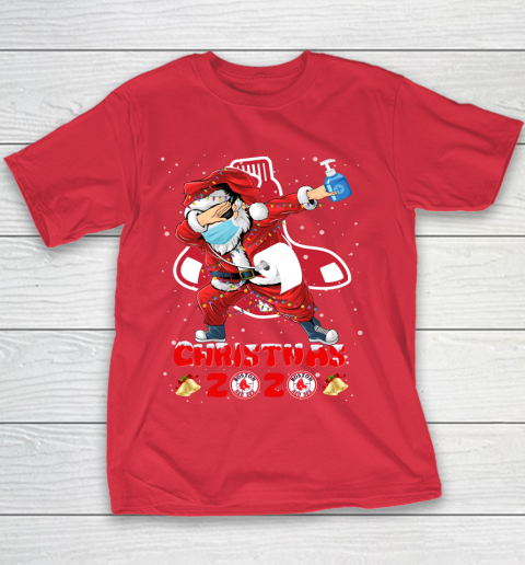 Boston Red Sox Funny Santa Claus Dabbing Christmas 2020 MLB Youth T-Shirt 7