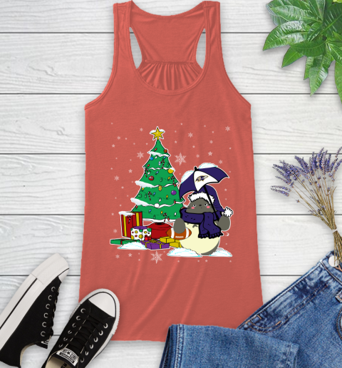 Baltimore Ravens NFL Football Cute Tonari No Totoro Christmas Sports Racerback Tank 3