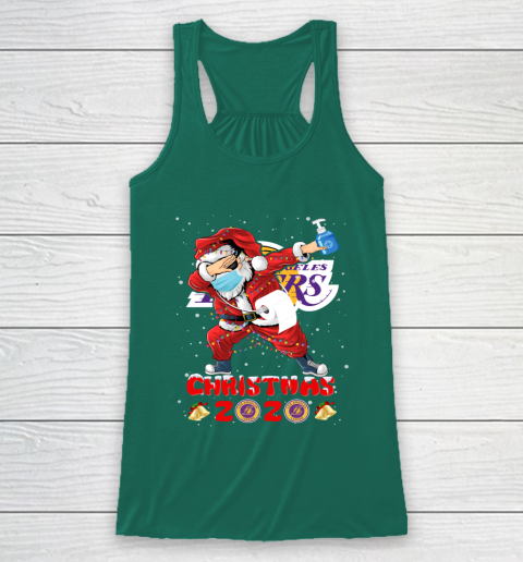 Los Angeles Lakers Funny Santa Claus Dabbing Christmas 2020 NBA Racerback Tank 5