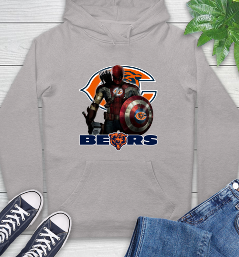 NFL Captain America Thor Spider Man Hawkeye Avengers Endgame Football Chicago Bears Hoodie 12