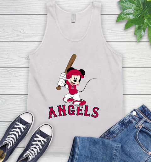 MLB Baseball Los Angeles Angels Cheerful Mickey Mouse Shirt Tank Top 2