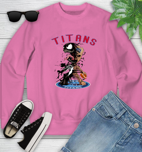 NFL Tennessee Titans Football Venom Groot Guardians Of The Galaxy Youth Sweatshirt 7