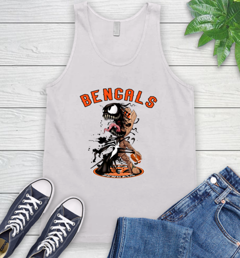 NFL Cincinnati Bengals Football Venom Groot Guardians Of The Galaxy Tank Top