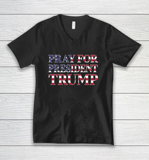 Trump Pray For Trump Peace and Love 2020 V-Neck T-Shirt