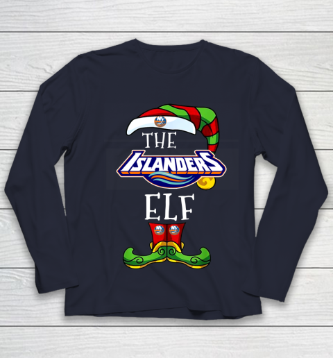 New York Islanders Christmas ELF Funny NHL Youth Long Sleeve 2