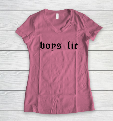 Boys Lie Women's V-Neck T-Shirt 7