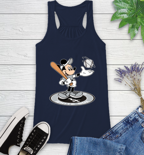 MLB Baseball Chicago White Sox Cheerful Mickey Disney Shirt Racerback Tank 11