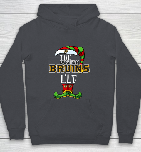 Boston Bruins Christmas ELF Funny NHL Youth Hoodie 5