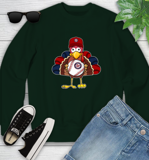 Washington Nationals Turkey thanksgiving Youth Sweatshirt 10