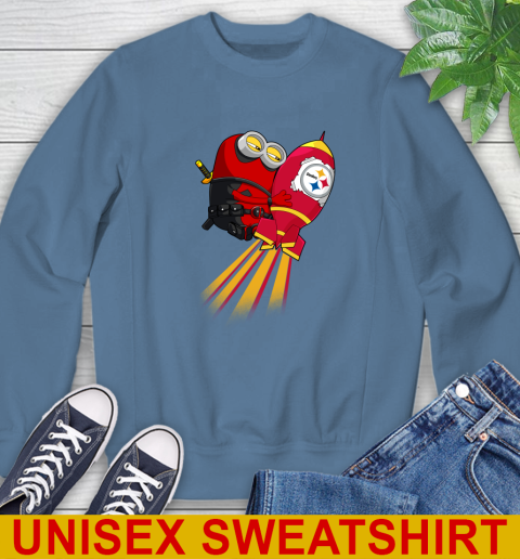 NFL Football Pittsburgh Steelers Deadpool Minion Marvel Shirt Sweatshirt 10