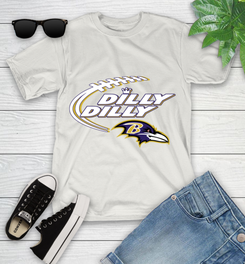 NFL Baltimore Ravens Dilly Dilly Football Sports Youth T-Shirt 12