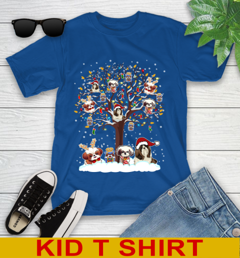 Shih Tzu dog pet lover light christmas tree shirt 106