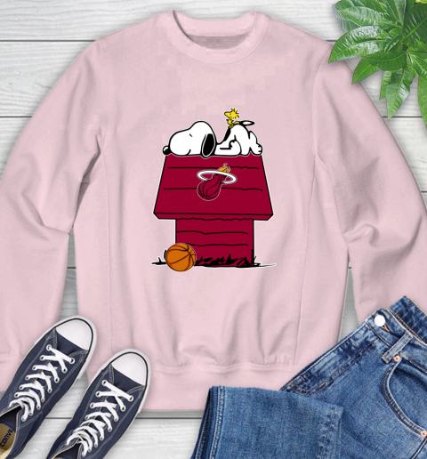 Miami Heat NBA Basketball Snoopy Woodstock The Peanuts Movie Sweatshirt 9