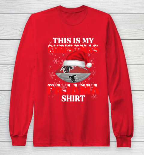 Atlanta Falcons This Is My Christmas Pajama Shirt NFL Long Sleeve T-Shirt - Image 8