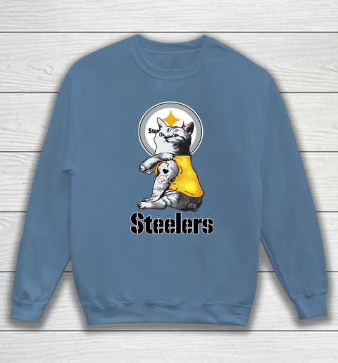 NFL Football My Cat Loves Pittsburgh Steelers Sweatshirt 6