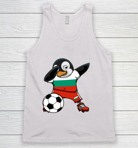 Dabbing Penguin Bulgaria Soccer Fans Jersey Football Lovers Long Sleeve Tank Top