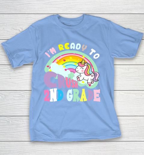 Back to school shirt ready to crush 2nd grade unicorn Youth T-Shirt 16