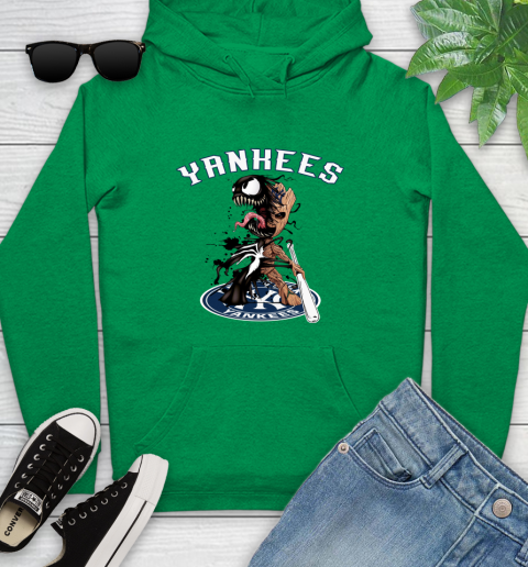 MLB New York Yankees Baseball Venom Groot Guardians Of The Galaxy Youth Hoodie 7