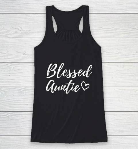 Blessed Auntie Shirt for Women Christmas Family Matching Racerback Tank