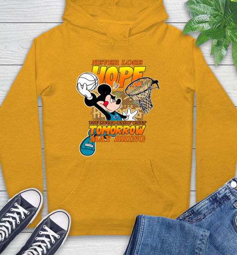 Charlotte Hornets NBA Basketball Mickey Disney Never Lose Hope Hoodie 2