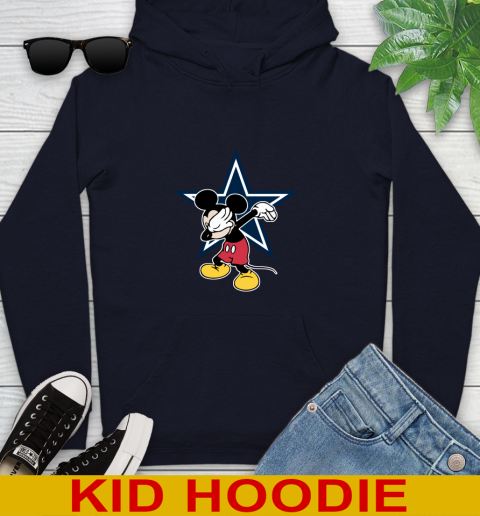 Dallas Cowboys NFL Football Dabbing Mickey Disney Sports Youth Hoodie 4
