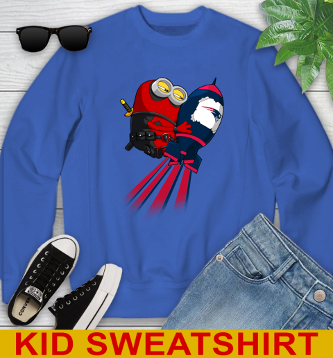 NFL Football New England Patriots Deadpool Minion Marvel Shirt Youth Sweatshirt 6