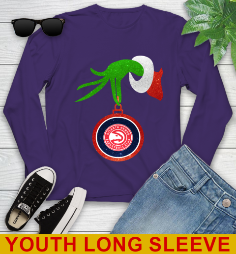 Atlanta Hawks Grinch Merry Christmas NBA Basketball Youth Long Sleeve 5
