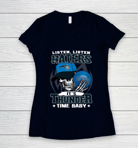 Listen Haters It is MAGIC Time Baby NBA Women's V-Neck T-Shirt 2