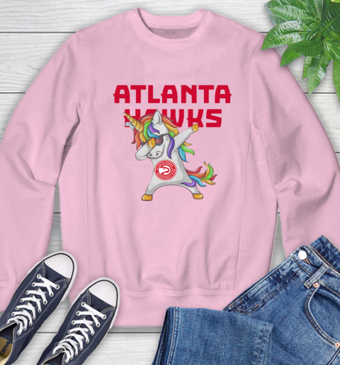 Atlanta Hawks NBA Basketball Funny Unicorn Dabbing Sports Sweatshirt 9