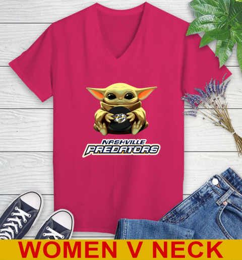NHL Hockey Nashville Predators Star Wars Baby Yoda Shirt 86