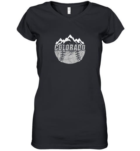 New Colorado Baseball Rocky Mountains Women's V-Neck T-Shirt