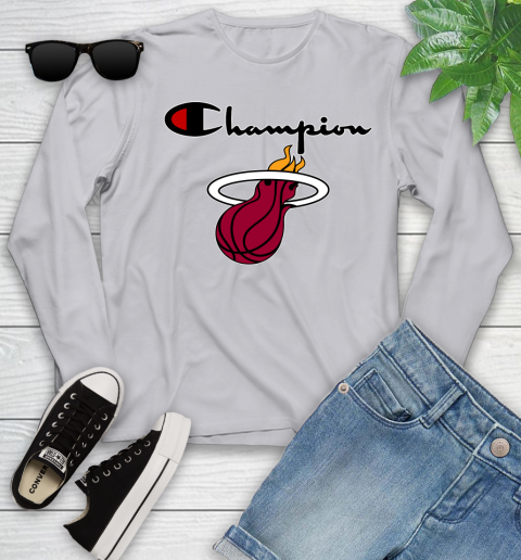 NBA Basketball Miami Heat Champion Shirt Youth Long Sleeve 3