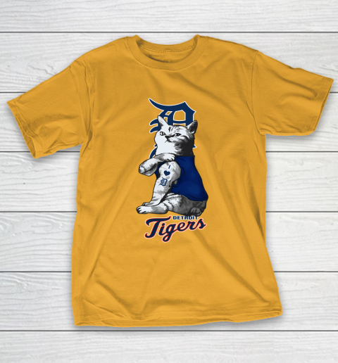 MLB Baseball My Cat Loves Detroit Tigers Long Sleeve T-Shirt