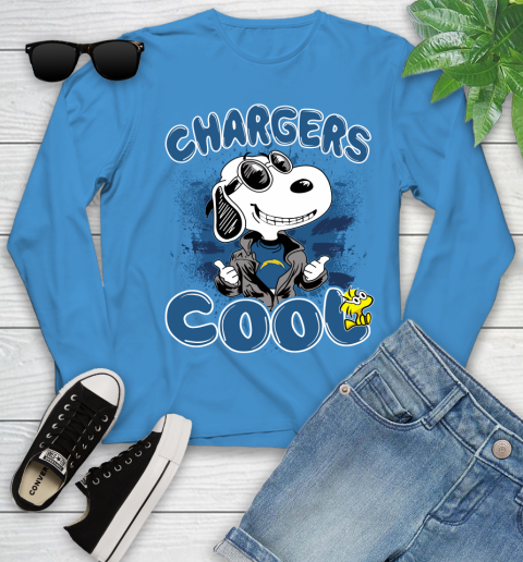 NFL Football Los Angeles Chargers Cool Snoopy Shirt Youth Long Sleeve 7